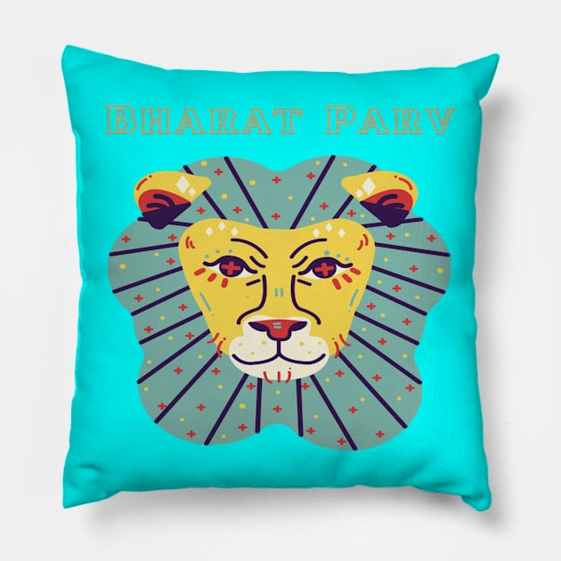 Bharat Parv - Leo Pillow by Bharat Parv