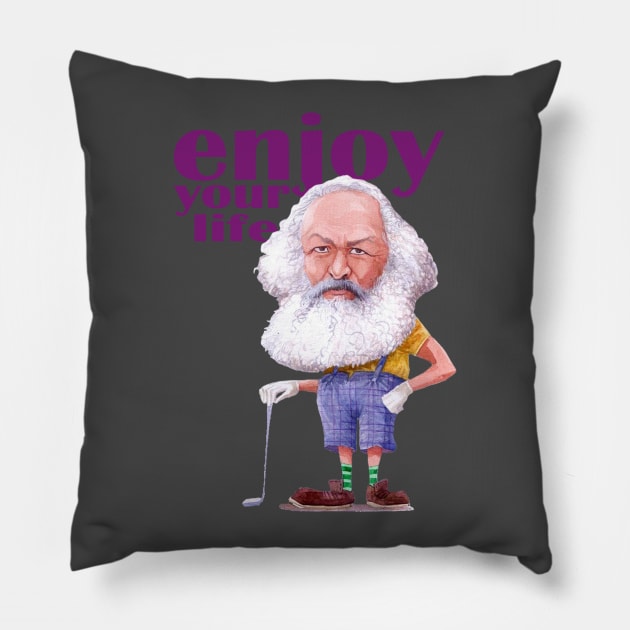 KARL MARX Pillow by khafidhaf