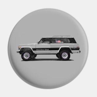 FSJ Beach Truck - White, Weathered Pin