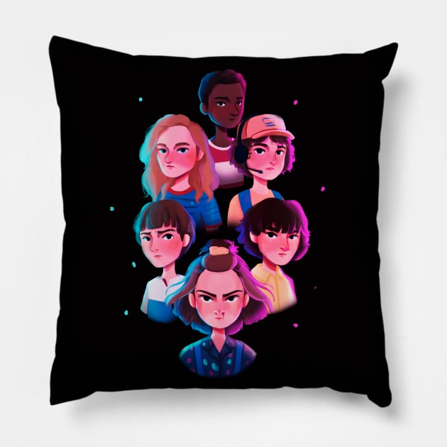 Stranger Things season 3 Pillow by Letrinha