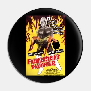 Classic Drive-In Movie Poster - Frankenstein's Daughter Pin