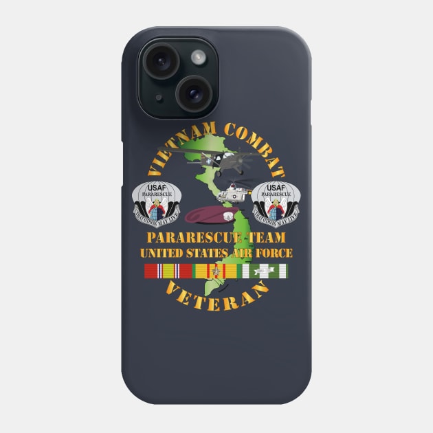 Vietnam Combat Veteran w Pararescue Huskie Phone Case by twix123844