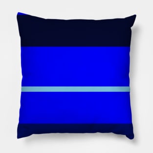 A scarce melt of Sky Blue, Primary Blue, Darkblue and Cetacean Blue stripes. Pillow