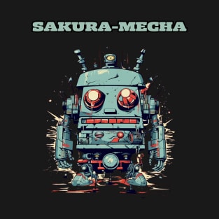 Futuristic Funny Robots Sakura-Mecha T-Shirt