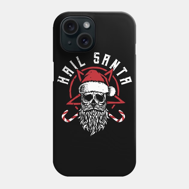 hail santa christmas satanic santa Phone Case by A Comic Wizard