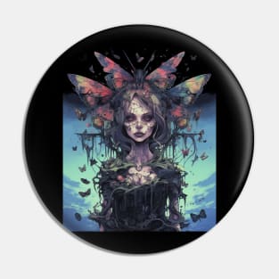 Grunge Fairycore Aesthetic Skeleton Goth Gothic Fairy Pin