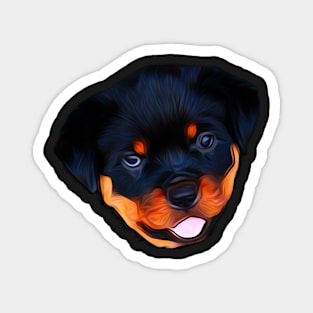 Rottweiler head puppy Epic Magnet