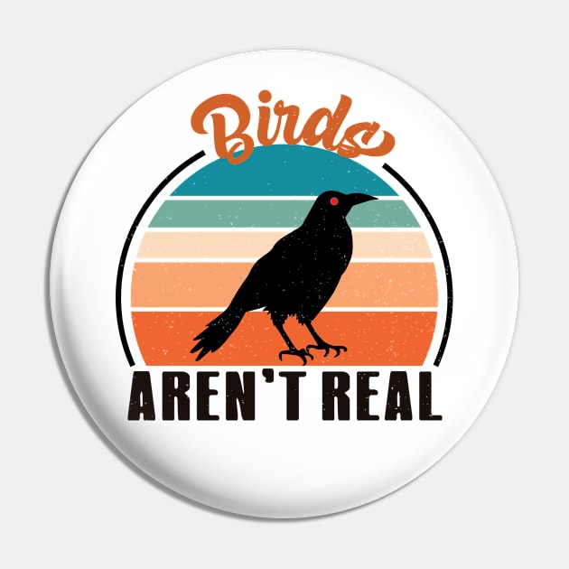 Vintage Birds Aren’t Real Movement - If It Flies It Spies Pin by RiseInspired