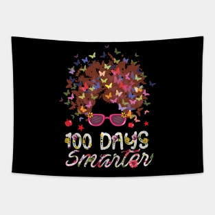 100 Days Smarter 100th Day Of School Girls Messy Bun Hair Tapestry