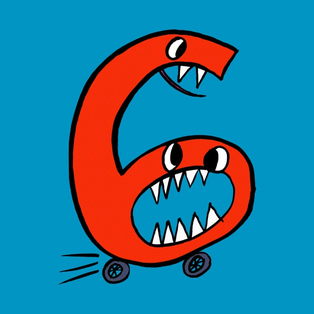 Monster Number 6 - happy sixth birthday! by heyK