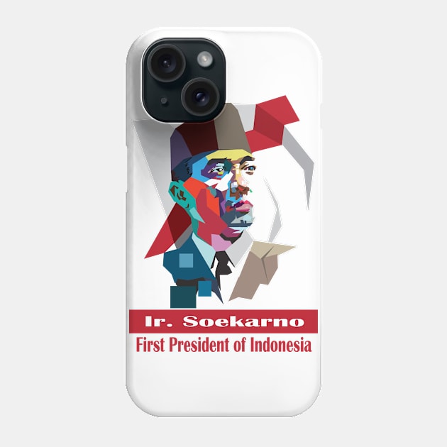 First President of Indonesia Phone Case by arashbeathew