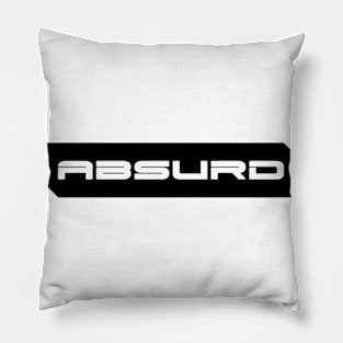 Absurd simple cyberpunk urban slang letters white Pillow