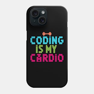 Coding Is My Cardio | 8-Bit Retro Coder Phone Case