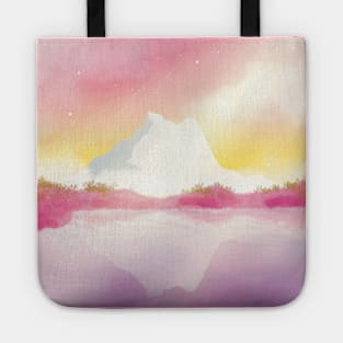 Beautiful Pink Snow Mountain Tote