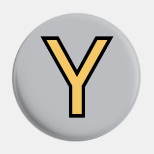 Funky Yellow Letter Y Pin