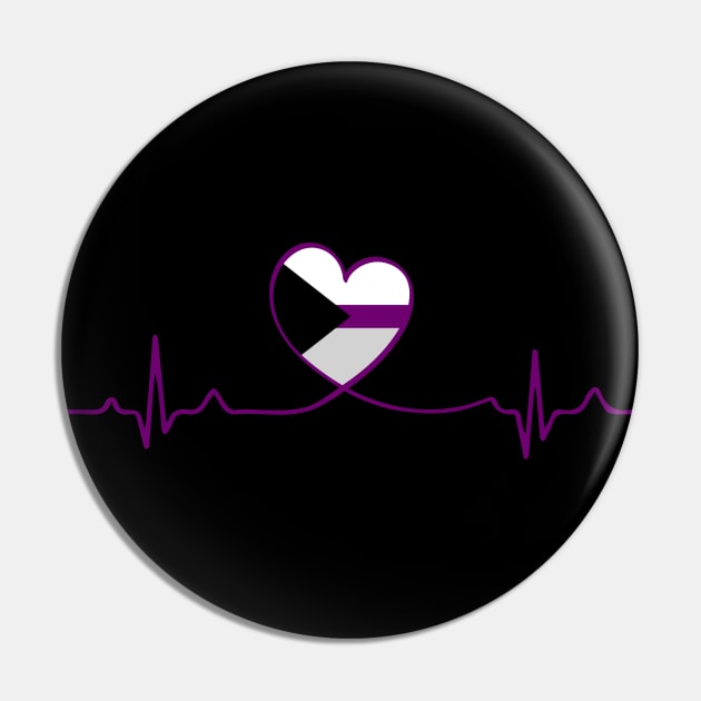 Demisexual Heartbeat Pin by Fusti