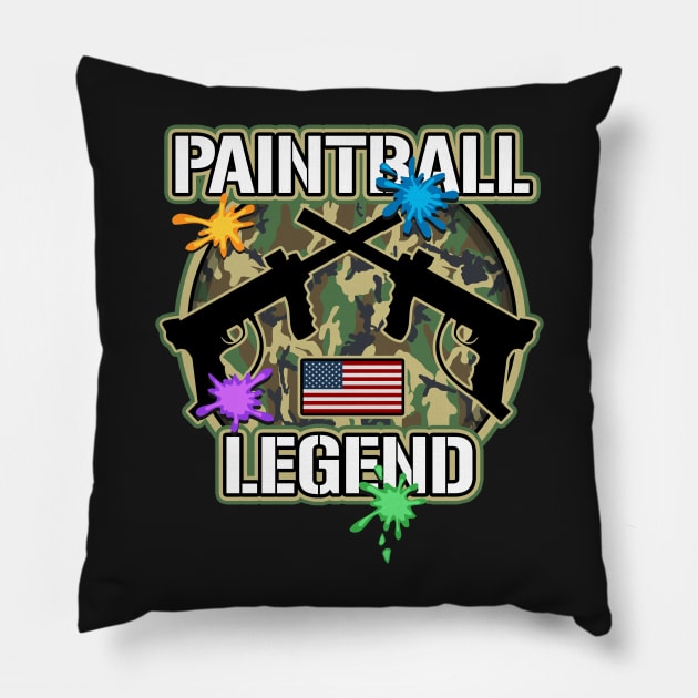 Paintball Legend Pillow by RadStar