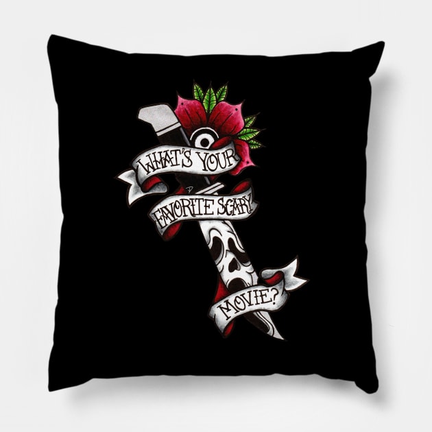 What's Your Favorite Scary Movie? Pillow by MarvelouslyMacabre