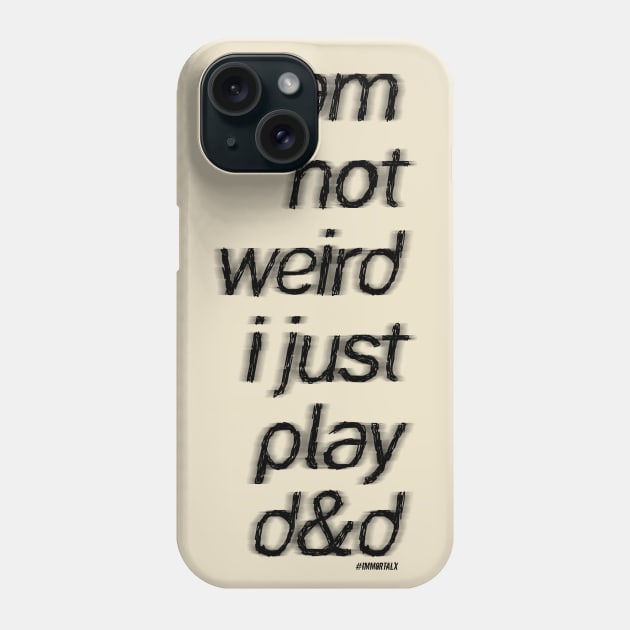 I Am Not Weird Phone Case by jasonmcphoto