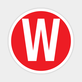 Letter W Big Red Dot Letters & Numbers Magnet