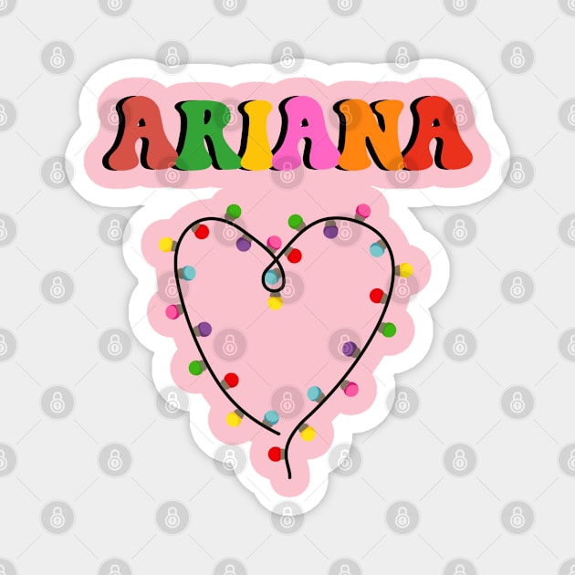 Ariana Custom Request Personalized - Xmas Lights Magnet by Pop Cult Store