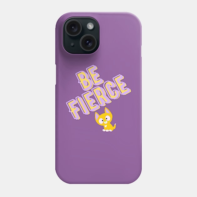 be fierce yellow and purple Phone Case by MGuyerArt