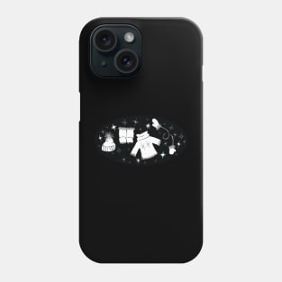 Winter weather snow lover cartoon illustration Phone Case