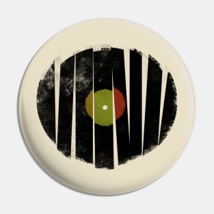 Broken Vinyl Records Vintage Retro Music DJ Pin