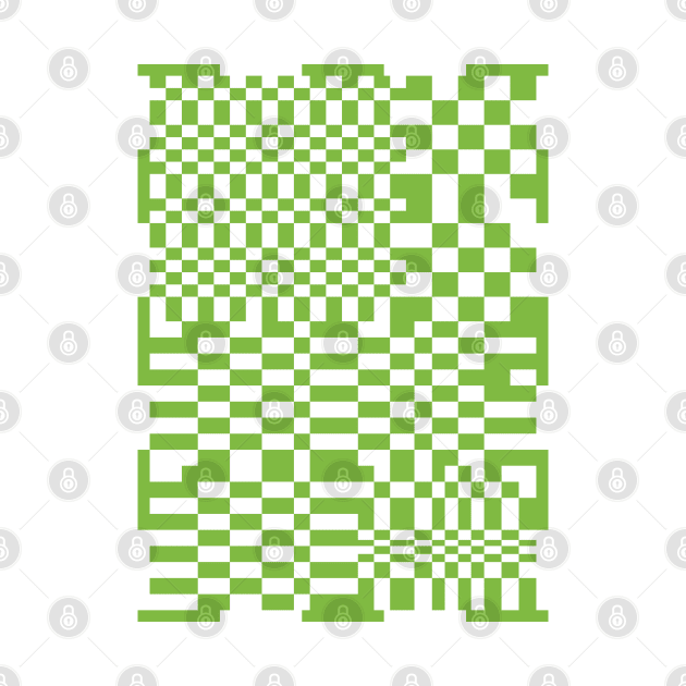 Checkerboard Pattern - Green White by Colorable