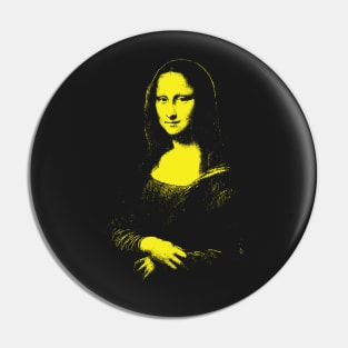 Bright Yellow Mono Color Mona Lisa Pin