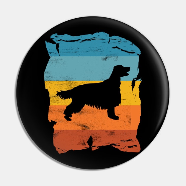 Irish Setter Distressed Vintage Retro Silhouette Pin by DoggyStyles