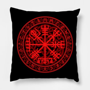 Vegvisir in Red Pillow