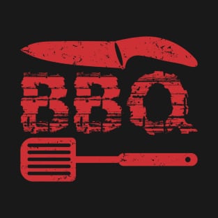 BBQ and Grill Lovers | Humorous Chef Distressed T-Shirt