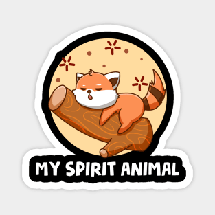 Cute Animal Lover Present My Spirit Animal Red Panda Magnet