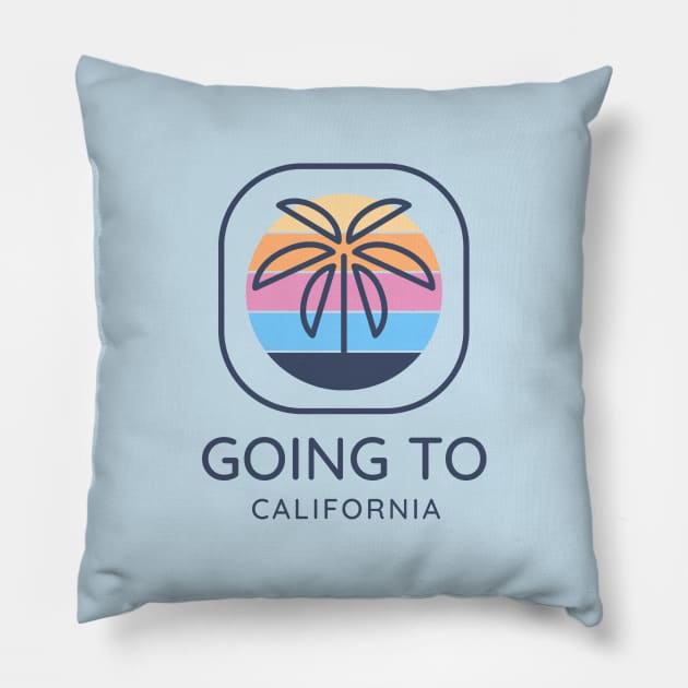 Going to California Pillow by BodinStreet