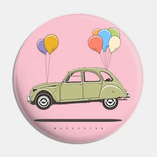 2CV balloon Pin