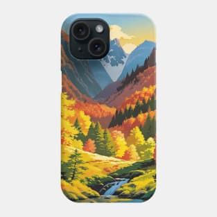 Stable Diffusion Fall Foliage Scene Phone Case