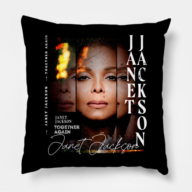 Janet Jackson Together Again Tour 2023 fans Pillow by Pigmentdesign