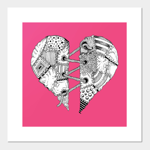 Patchwork Heart Tattoo Design Patchwork Quilt Pattern Posters And Art Prints Teepublic