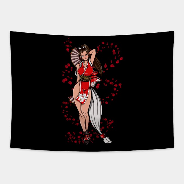 Mai Shiranui! Tapestry by MauryAraya316