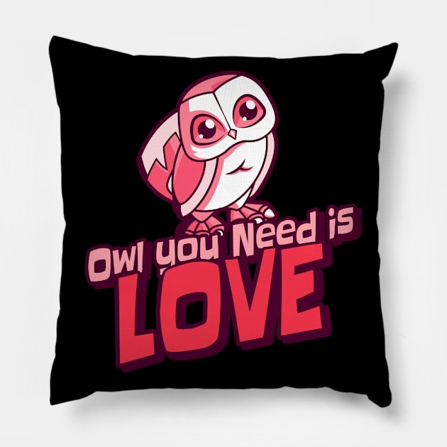 Owl You Need Is Love Pillow by pako-valor