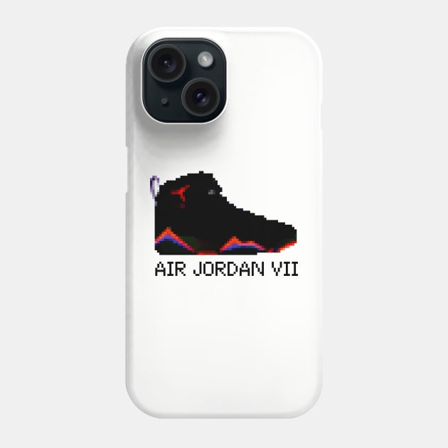 AIR JORDAN VII RETRO PIXELATED ART SHOE COLLECTION Phone Case by Buff Geeks Art