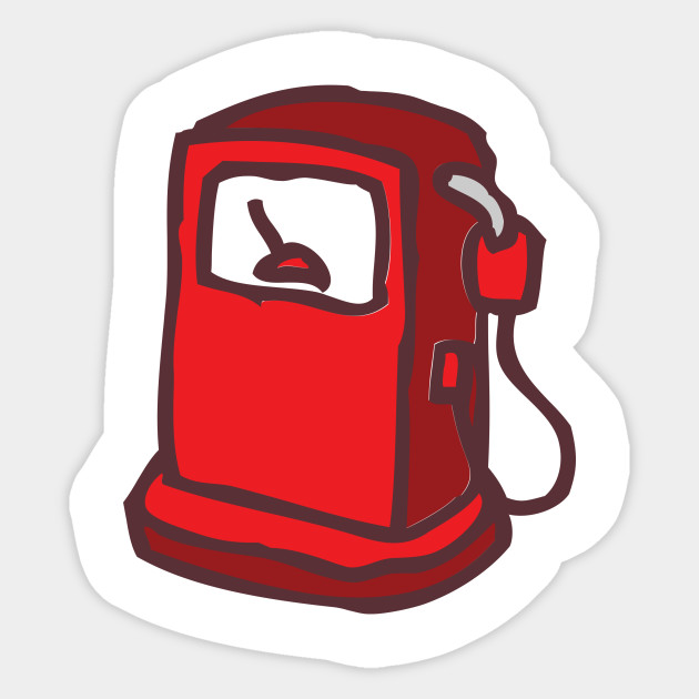 Gas Tank Funny Nursery Cartoon Drawing Design Gas Pegatina