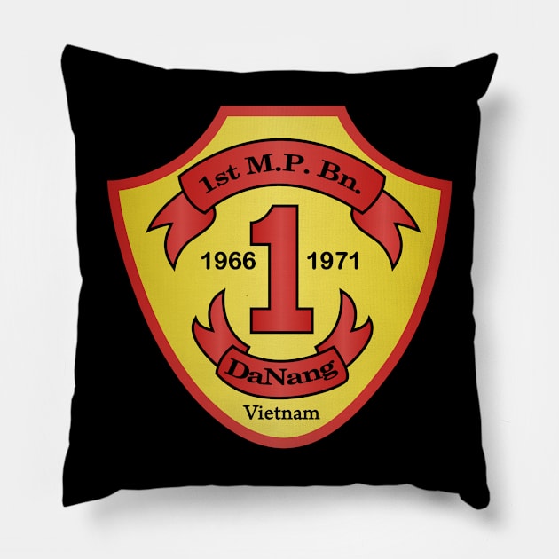 USMC - 1st Military Police Battalion wo Txt Pillow by twix123844