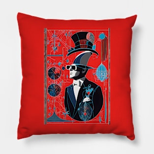 Enigmatic Elegance: Surreal Couture Fusion Pillow