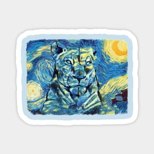 The panther Van Gogh STyle Magnet