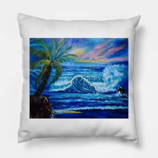 Tropical Hawaiian Sunset Pillow