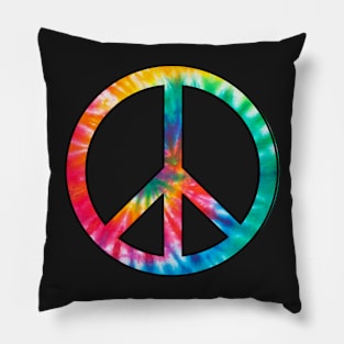 Tie - Dye Peace Sign Pillow