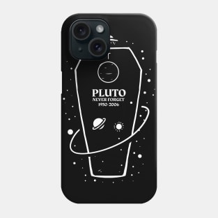 pluto never forget 1930 - 2006 coffin Phone Case