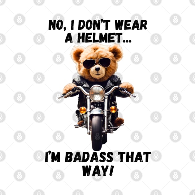 Biker Teddy Bear with Attitude by Doodle and Things